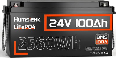 Humsienk 24V 100Ah LiFePO4